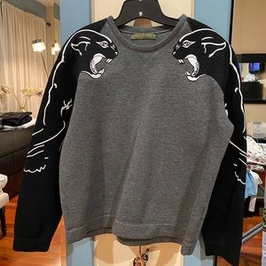 Valentino Panther Two-Tone Sweater